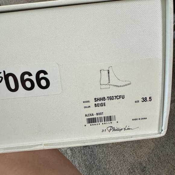 New in Box 3.1 Philip Lim Alexa Boot Tan Suede Zip Up Bootie Size 8.5 MSRP $595 - Picture 10 of 11